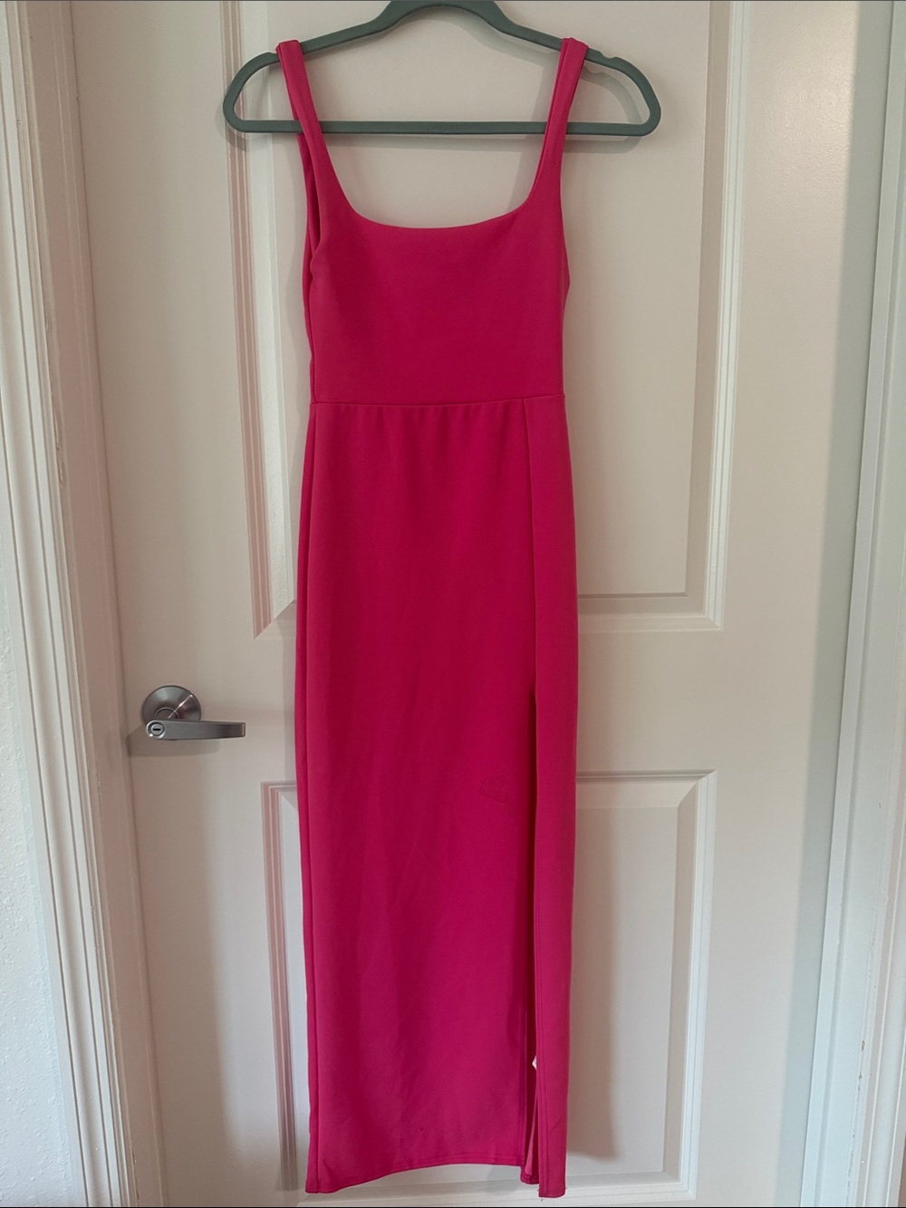 Nasty Gal Fuchsia Square Neck Maxi Dress